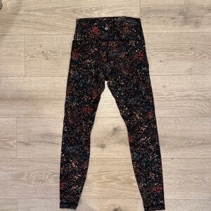 lululemon athletica Black Multicolor Printed Leggings